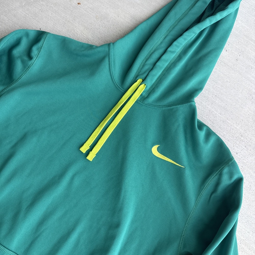 Nike Hoodie Mens Large Green Therma Fit KO 2.0 Training Sweatshirt Fleece Sports